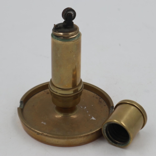 327 - Brass Trench Art petrol lighter, H: 12 cm. UK P&P Group 1 (£16+VAT for the first lot and £2+VAT for ... 