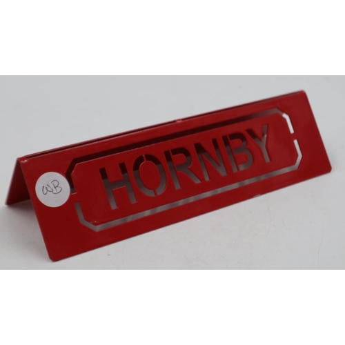 329 - Hornby trains counter top sign, L: 20 cm. UK P&P Group 1 (£16+VAT for the first lot and £2+VAT for s... 