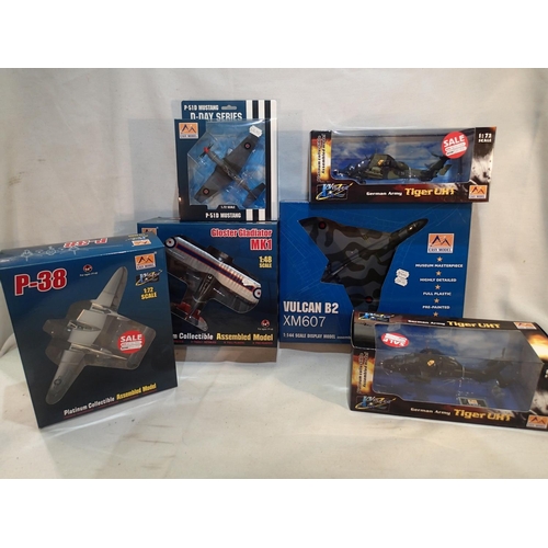 2024 - Six boxed Easy-Model 1/72, 1/48 and 1/144 scale models, new old stock, excellent condition. UK P&P G... 