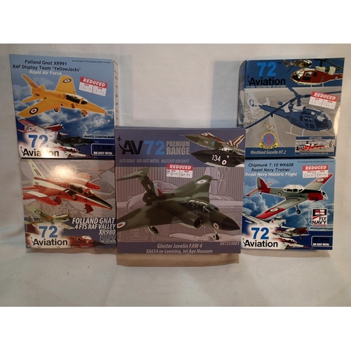 2027 - Five boxed Aviation 72 diecast models, items in excellent condition, boxes are excellent. UK P&P Gro... 