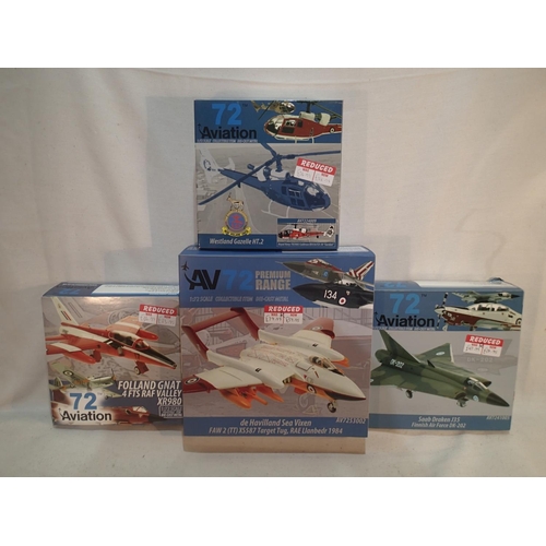 2028 - Four boxed Aviation 72 diecast models, items in excellent condition, four boxed. UK P&P Group 1 (£16... 