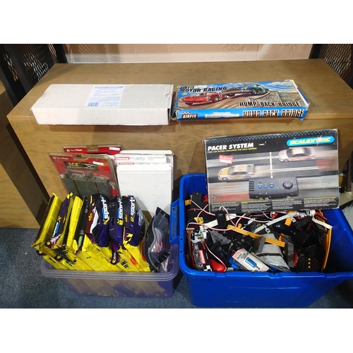 2039 - Selection of Scalextric track and borders, plus SCX and Carrera track packs, also includes quantity ... 