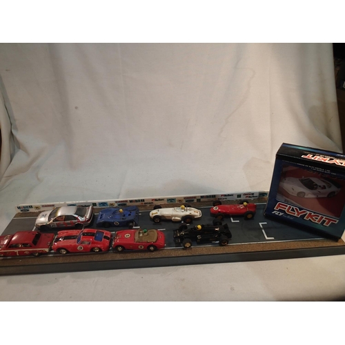 2040 - Eight slot cars, 1/32 scale, all for re-furbishment, plus fly kit for Corvette, appears complete exc... 