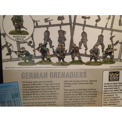 2078 - 28mm Wargaming sets from Warlord Games, German Grenadiers, anti tank obstacles, two British and Cana... 