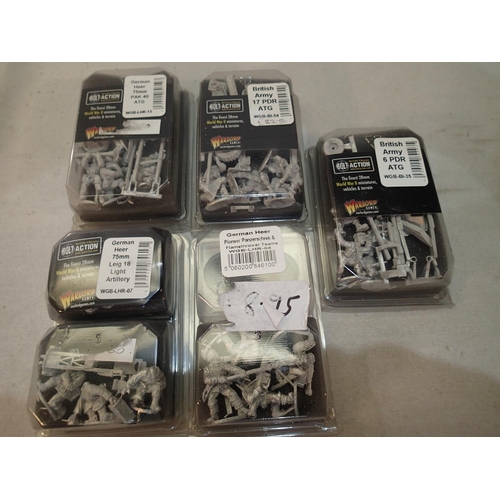 2090 - Five 28mm Wargaming metal figures/weapon sets from Bolt Action/Warlord games, sealed, ex shop stock.... 