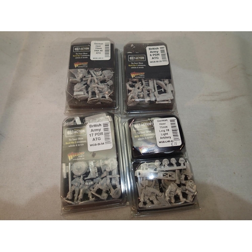 2091 - Four 28mm Wargaming metal figure sets from Bolt Action/Warlord Games, sealed, ex shop stock. UK P&P ... 