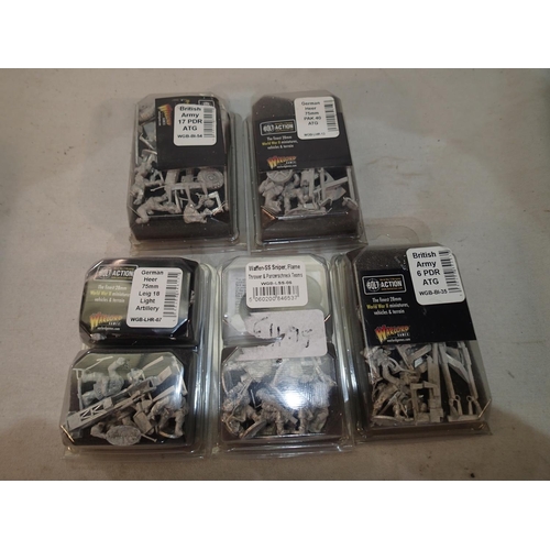 2092 - Five 28mm Wargaming metal figure sets from Bolt Action/Warlord Games, sealed, ex shop stock. UK P&P ... 