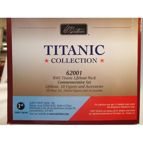 2112 - Britains 62001 Titanic lifeboat No. 6, commemorative set comprising life boat, ten figures and acces... 