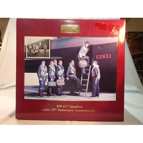 2113 - Britains 25017 Dambusters 70th anniversary set comprising Lancaster fuselage on display base, Guy Gi... 