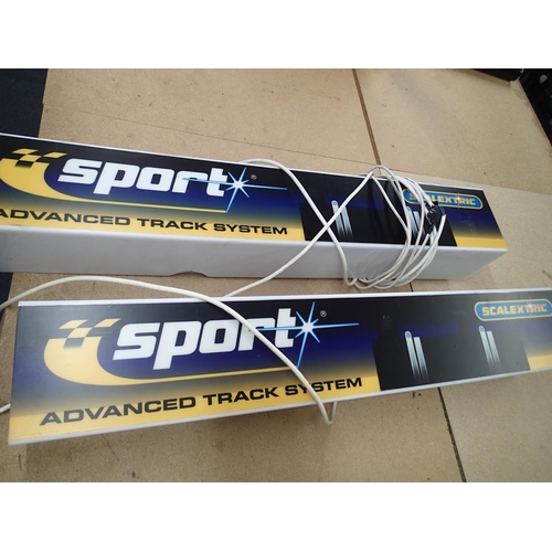 2116 - Two illuminated Scalextric shop signs, untested. Not available for in-house P&P