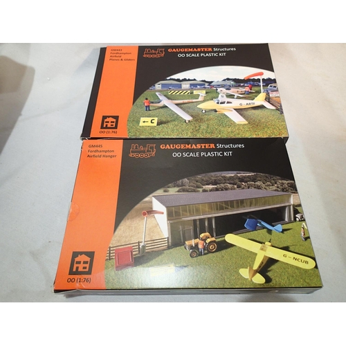 2123 - Two Gaugemaster kits, GM445 Ford Hampton Airfield Hangar, and GM443 Ford Hampton Airfield planes and... 