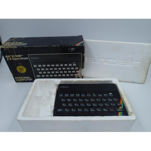 2178 - Boxed Sinclair ZX Spectrum 48K, serial #003-689073, no PSU or paperwork, untested and console is in ... 