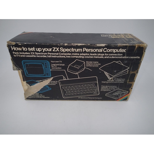 2178 - Boxed Sinclair ZX Spectrum 48K, serial #003-689073, no PSU or paperwork, untested and console is in ... 