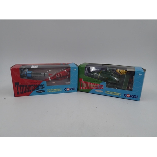 2194 - Boxed Corgi Thunderbirds Classic Thunderbird 1 & 3 set, with a boxed Corgi Thunderbird 2 + 4 set. UK... 