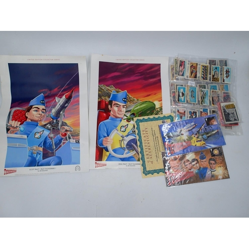 2197 - Collection of Thunderbirds collectors cards by Barratt & Co with two first day covers singed by Jerr... 