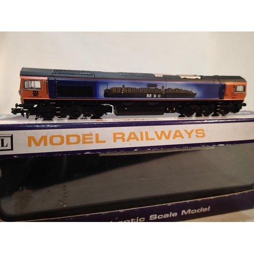 2204 - N gauge, Dapol 2D-007-000, class 66, MSC Ship Graphic livery, 66709, Sorrento, no paperwork, near mi... 