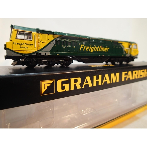 2207 - N gauge, Farish 371-636, class 70 diesel, 70003, freightliner, near mint, wear to box, no paperwork.... 