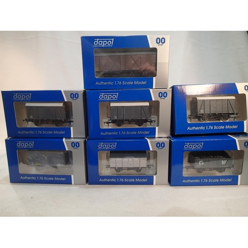 2260 - OO scale, seven Dapol LMS and GWR wagons, excellent condition, plain boxes. UK P&P Group 1 (£16+VAT ... 