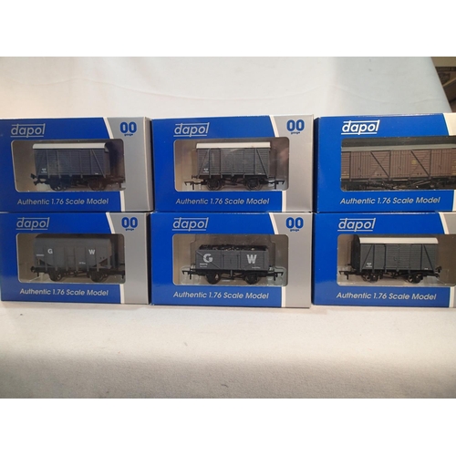 2261 - OO scale, six Dapol GWR wagons, excellent condition, plain boxes. UK P&P Group 1 (£16+VAT for the fi... 