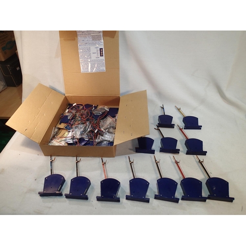 2273 - DCC Concepts cobalt-s, twelve switches with locking leavers, plus extra switches, wiring etc. UK P&P... 