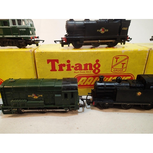 2276 - Triang TT gauge locomotives and rolling stock, Clan Line, Windsor Castle, five Jinty, 0.6.0 diesel, ... 