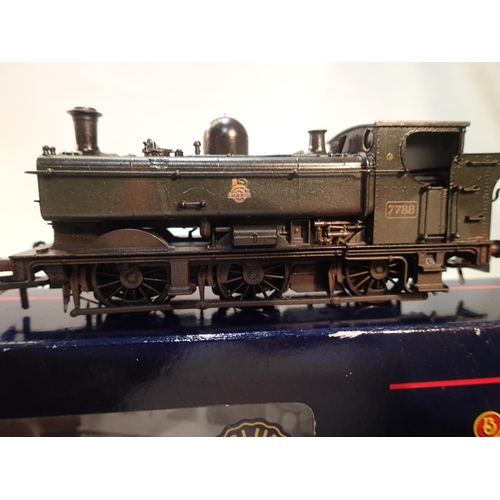 2277 - OO scale Bachmann 32-213 DC Pannier tank, green, 7788, early crest, detailed and weathered, very goo... 