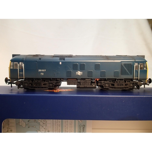 2286 - OO scale Bachmann 32-442 class 24/1, re-finished as 25007, BR blue, weathered (Bens Resprays), near ... 