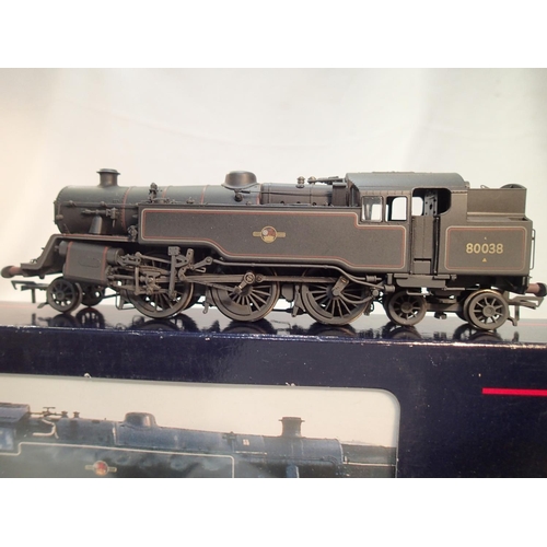 2291 - OO scale Bachmann 32-356, standard 4MT, 80038, black, late crest, weathered, near mint, box with wea... 