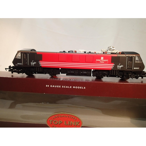 2303 - OO scale Hornby R2067, class 90, British Transport Police, 90012, Virgin livery, near mint, storage ... 