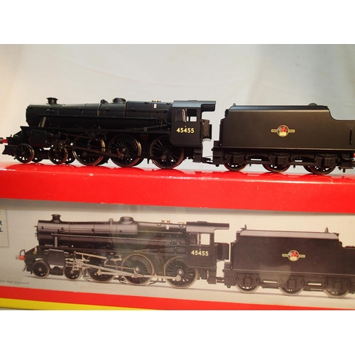 2308 - OO scale Hornby R2321, class 5MT, 45455, black, late crest, excellent condition, wear to box. UK P&P... 