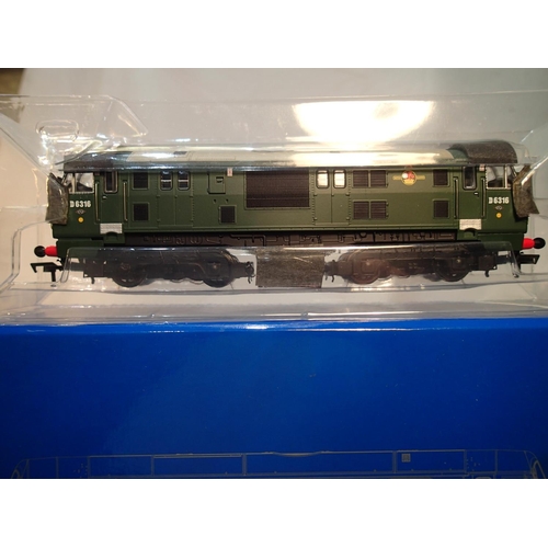 2311 - OO scale Dapol D1000G, class 22 diesel, D6316, green, late crest, near mint, boxed. UK P&P Group 1 (... 