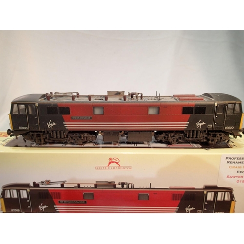 2378 - OO scale Hornby, class 87, renamed/numbered and weathered to 87030, Black Douglas, Virgin livery, ex... 