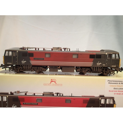 2379 - OO scale Hornby class 87, renamed/numbered and weathered to 87028, Lord President, Virgin livery, ex... 