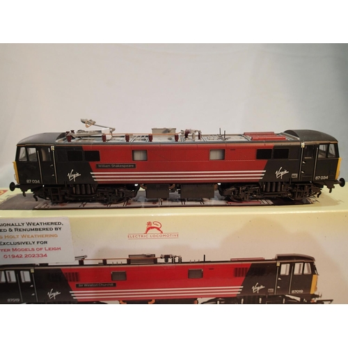 2380 - OO scale Hornby class 87, renamed/numbered and weathered to 87034, William Shakespeare, Virgin liver... 