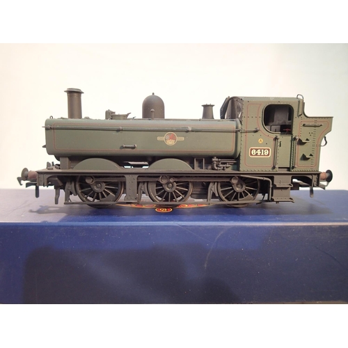 2382 - OO scale Bachmann 31-638 Pannier tank, 6419, lined green, late crest, weathered, D.C.C fitted (03), ... 