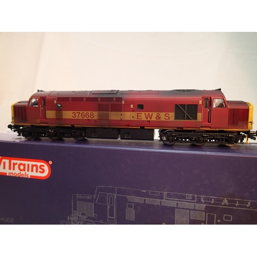 2387 - OO scale Vi Trains class 37 diesel, 37668, EW&S livery, weathered, Bens Resprays, excellent conditio... 