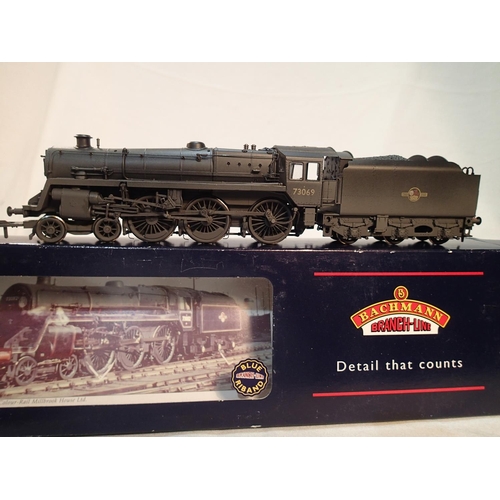 2389 - OO scale Bachmann 32-505 class 5MT, 73069, black, late crest, weathered, DCC and sound fitted (untes... 