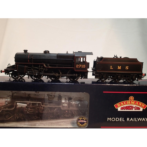 2394 - OO scale Bachmann 32-178, Crab, 2715, LMS lined black, near mint, box with wear. UK P&P Group 1 (£16... 