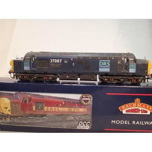 2397 - OO scale Bachmann 32-780X, class 37 diesel, 37087, Keighley & Worth Valley Railway, DRS livery, rena... 