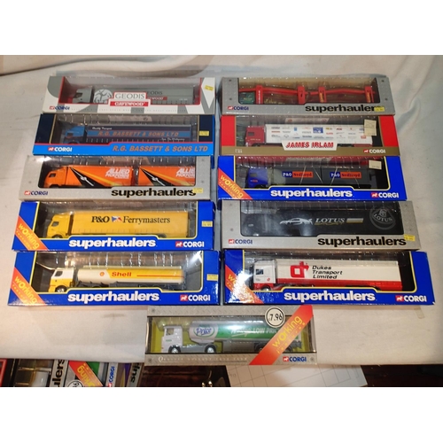 2438 - Eleven Corgi super hauler wagons, all different, mostly excellent condition. UK P&P Group 2 (£20+VAT... 