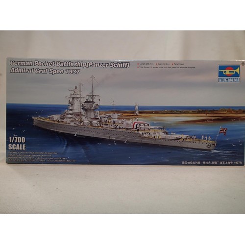 2359 - Trumpeter 1/700 scale kit, Admiral Graf Spee 1937, appears as new, unchecked. UK P&P Group 1 (£16+VA... 