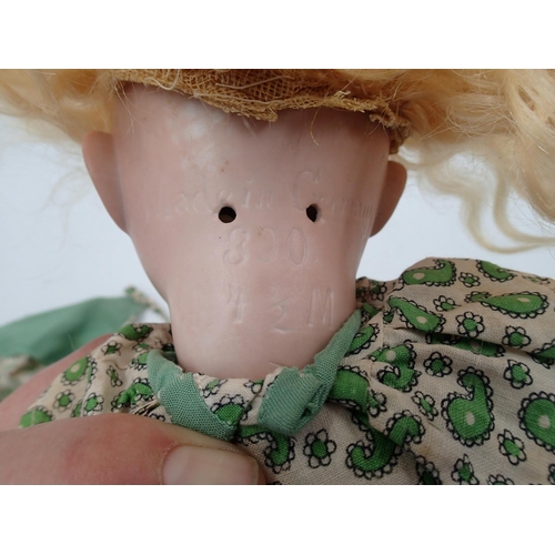 2502 - German porcelain jointed doll, #390 A 4 1/2 inscribed on neck. UK P&P Group 2 (£20+VAT for the first... 