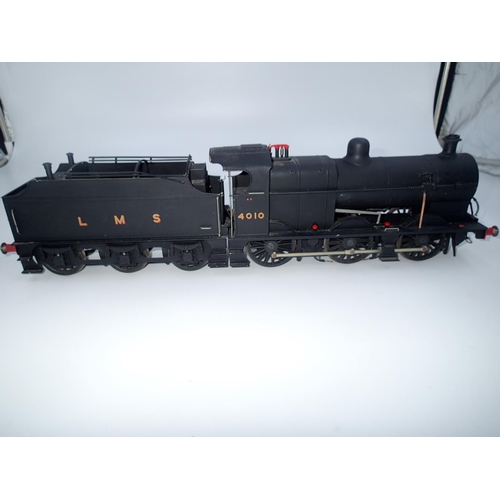 2183 - Gauge one kit built class 4F, 2 rail fine scale, finished in matte black, LMS, 4010, built and finis... 