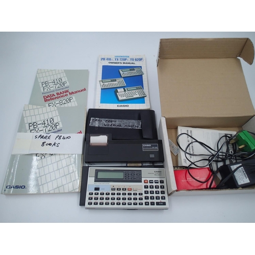 2508 - Casio PB-40 personal computer, thermal printer and manuals, tested and working. UK P&P Group 2 (£20+... 