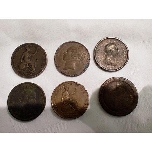 1106 - 18th/19th century early milled copper pennies. UK P&P Group 0 (£6+VAT for the first lot and £1+VAT f... 