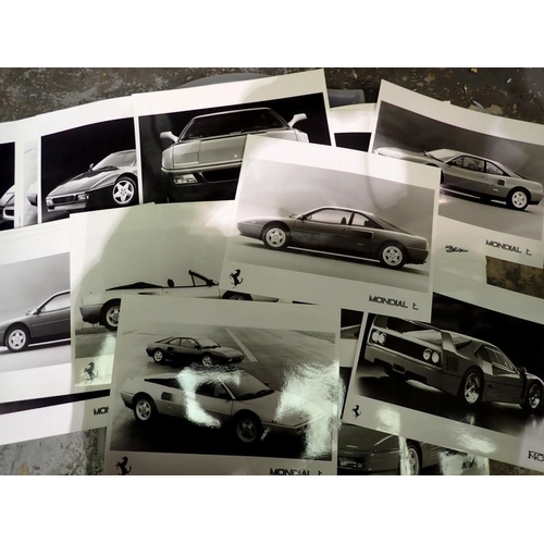 1213 - Collection of 36 1980's black and white Ferrari photographs, 10