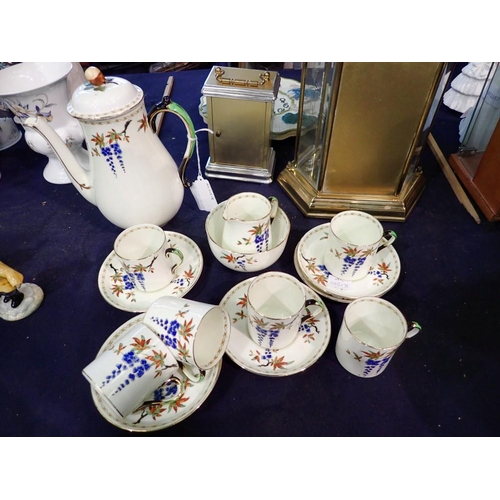 1273 - Tuscan China fifteen piece coffee set, pattern number 9910. Not available for in-house P&P