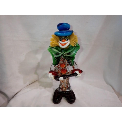 1277 - Murano glass clown, H: 25 cm. Not available for in-house P&P