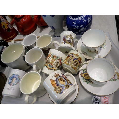 1360 - Collection of 20th century royal commemorative ware, including mugs, beakers and tea duos etc. Not a... 