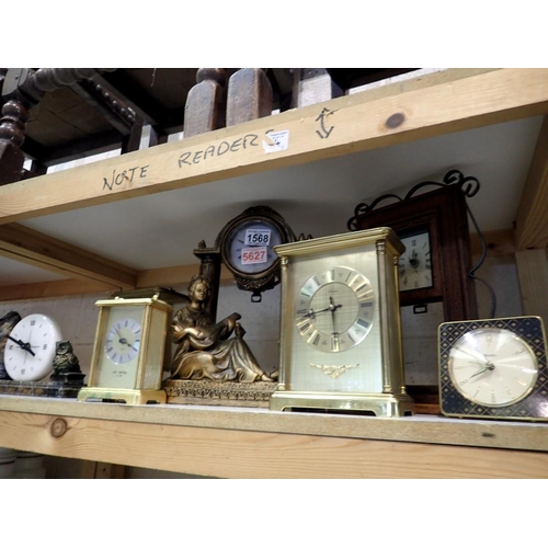 1568 - Collection of mixed clocks. Not available for in-house P&P